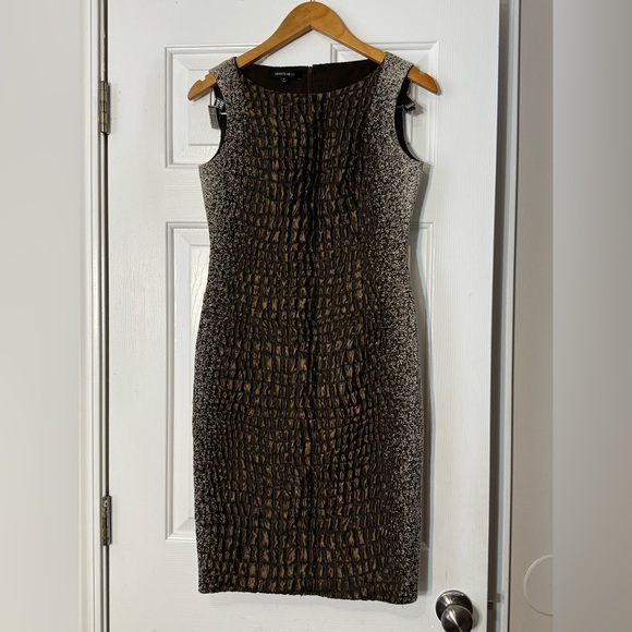 Lafayette 148 New York Dresses & Skirts - Lafayette 148 NY Metallic Snake Skin Textured Faith Shift Dress - Sz 0